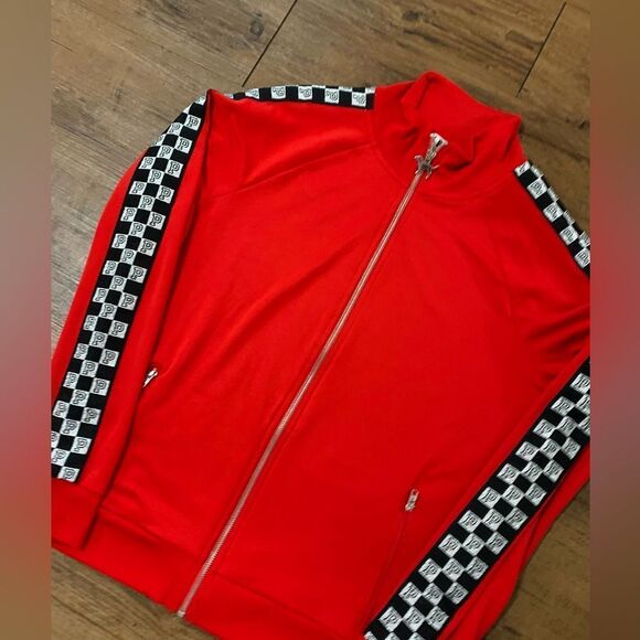 PINK VS RED CHECKERED JACKET MEDIUM - Picture 3 of 6